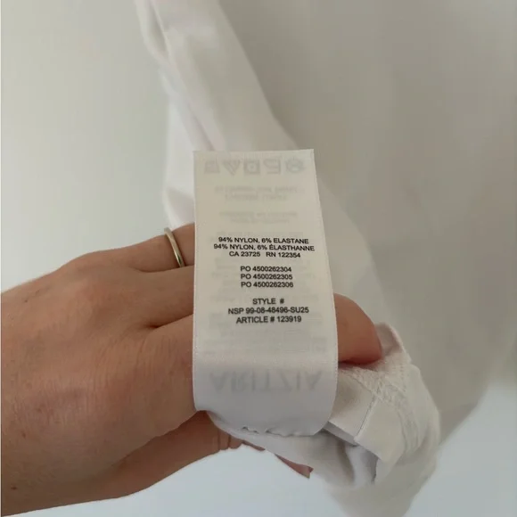 Aritzia White Original Contour Ravish Double Lined Off The Shoulder Dress Medium - Picture 13 of 13